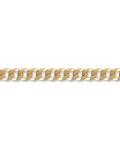 Jewelco London 9ct Gold Flat Curb 8.4mm Chain Bracelet, 8.5 Inch - Jcn037g - Metallic