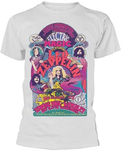 Rocksax Led Zeppelin T Shirt - Electric Magic Amplified Vintage - White