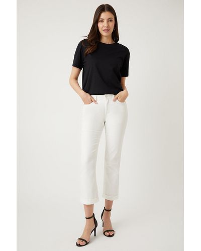 Wallis White Scarlet Roll Up Jeans - Black