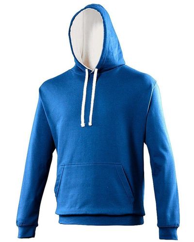 Awdis Varsity Hooded Sweatshirt Hoodie - Blue