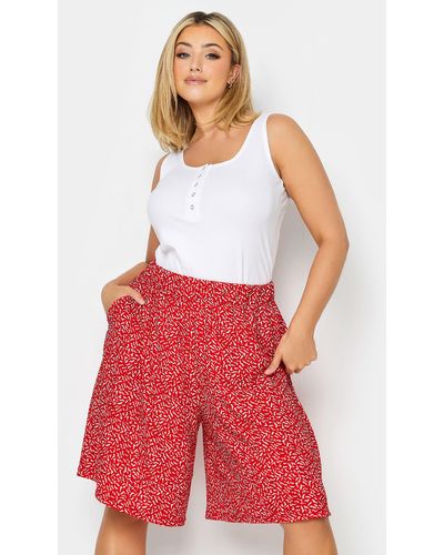 Yours Abstract Pull On Shorts - Red