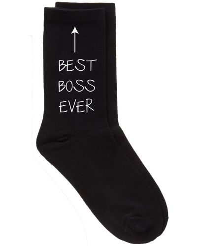 60 SECOND MAKEOVER Best Boss Ever Black Calf Socks