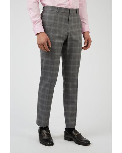 Limehaus Overcheck Trousers - Grey