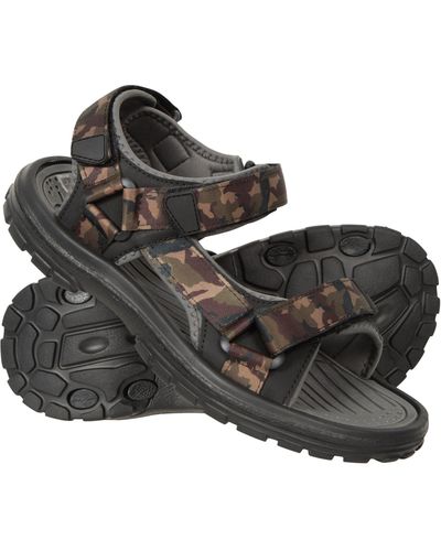 Mountain Warehouse Crete Sandals Durable Summer Shoes Sturdy Grip Footwear - Black