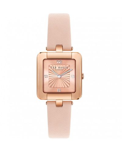 Ted Baker Mayse Stainless Steel Fashion Analogue Quartz Watch - Bkpmss302 - Pink