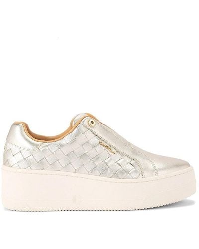 Carvela Kurt Geiger 'connected Laceless Weave' Leather Trainers - White