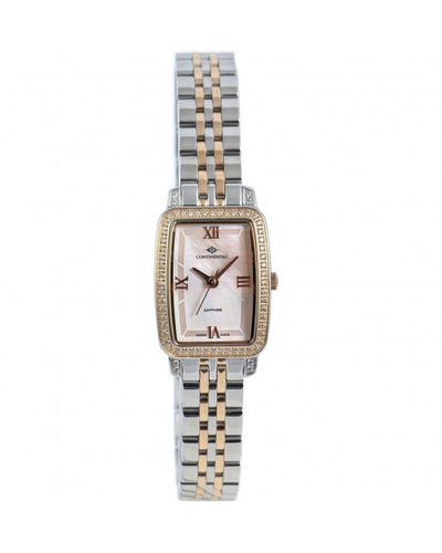 Continental Crystaline Gold Plated Stainless Steel Classic Watch - 20351-lt815891 - White