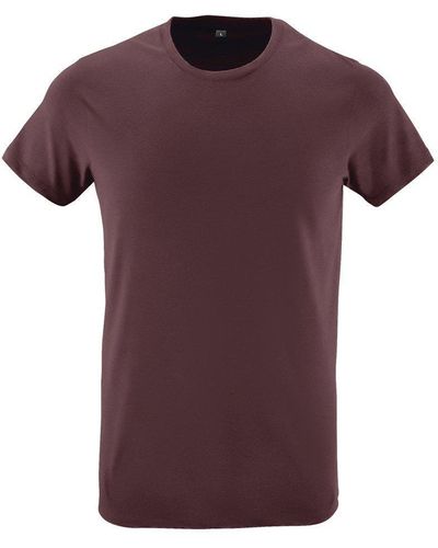 Sol's Regent Slim Fit Short Sleeve T-shirt - Purple