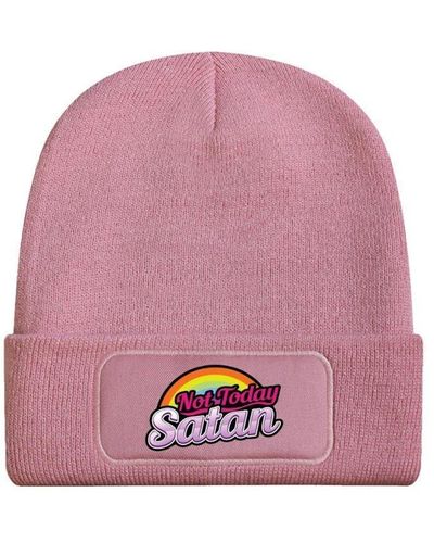 Grindstore Not Today Satan Beanie - Pink