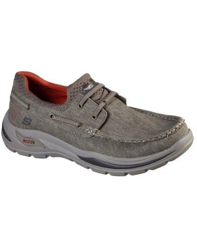 Skechers 'arch Fit Motley Oven' Polyester Slip On Shoes - Grey