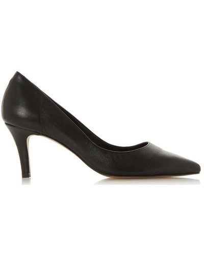 Dune 'andra' Leather Court Shoes - Black