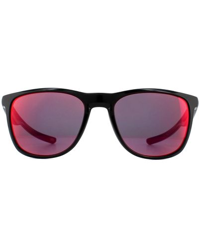 Oakley Round Polished Black Ruby Iridium Sunglasses - Purple
