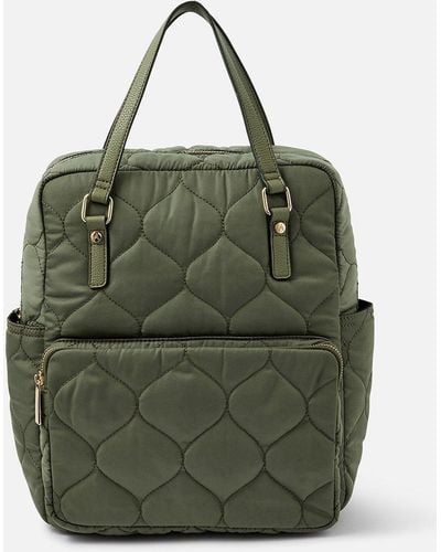Accessorize 'emmie' Quilted Backpack - Green