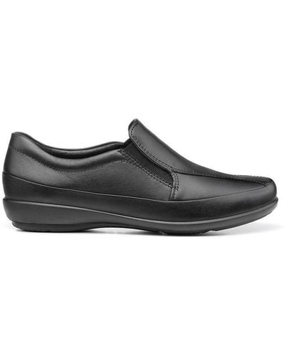 Hotter Wide Fit 'ruby' Slip-on Shoes - Black