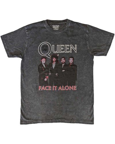 Queen Face It Alone Band T-shirt - Black