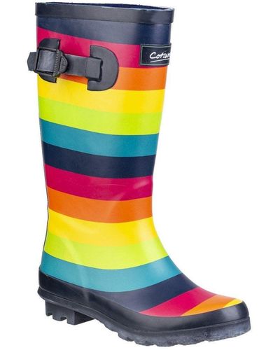 Cotswold 'rainbow' Rubber Wellington Boots - White