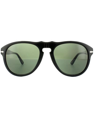 Persol Aviator Black Green Sunglasses