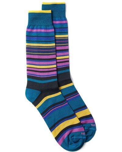 Duchamp Multi-stripe Sock - Blue