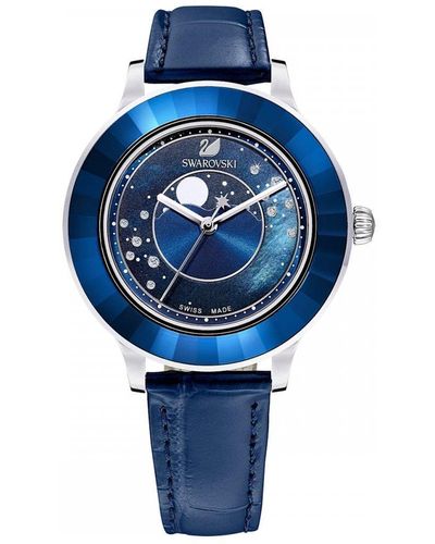 Swarovski Octea Lux Moon Stainless Steel Fashion Analogue Watch - 5516305 - Blue