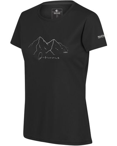Regatta Quick-dry 'fingal Vi' Short Sleeve T-shirt - Black