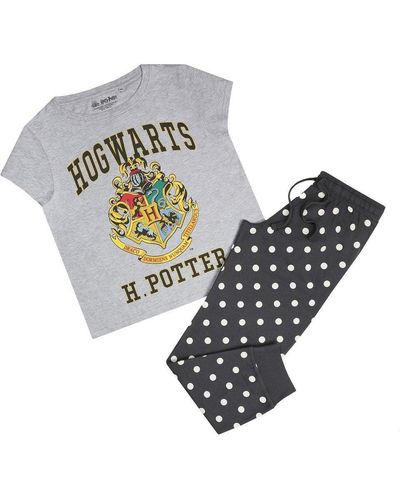 Harry Potter Hogwarts Long Pyjama Set - Blue