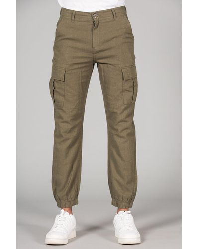 Tokyo Laundry Linen Blend Cargo-style Trousers - Green