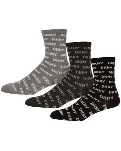 DKNY Neha 3 Pack Trew Socks - Black