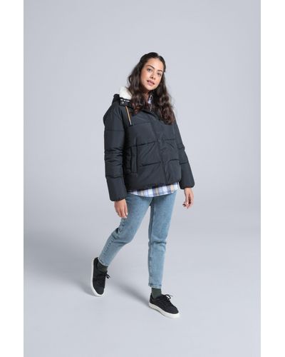 Animal Thurso Padded Jacket Water Resistant Recycled Casual Coat - Blue