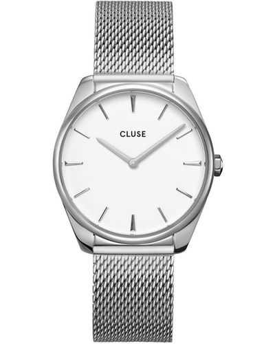 Cluse Stainless Steel Fashion Analogue Quartz Watch - Cw0101212001 - White