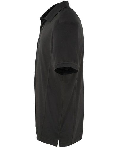 PREMIER Coolchecker Pique Short Sleeve Polo T-shirt - Black
