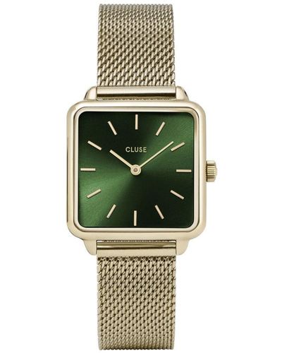 Cluse La Tetragone Stainless Steel Fashion Analogue Watch - Cw0101207013 - Green