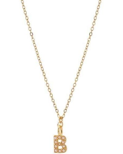 Joy by Corrine Smith Dainty Pearl Initial 'b' Necklace Gold Plated - White