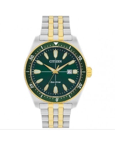 Citizen Eco-drive Bracelet Stainless Steel Classic Watch - Aw1594-89x - Green