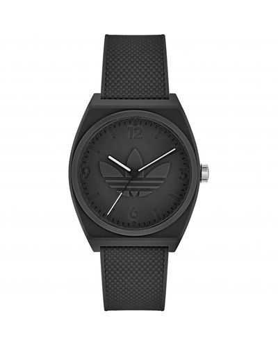 adidas Originals Project Two Plastic/resin Fashion Analogue Solar Watch - Aost22034 - Black