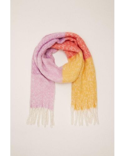 Oasis Bright Stripe Supersoft Scarf - Pink