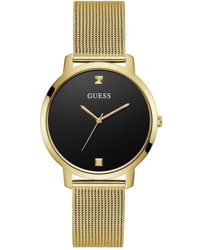 Guess Nova Stainless Steel Fashion Analogue Quartz Watch - Gw0243l2 - Black