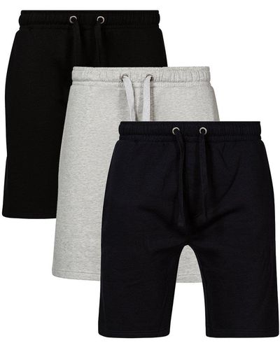 French Connection 3 Pack Cotton Blend Jersey Shorts - Black