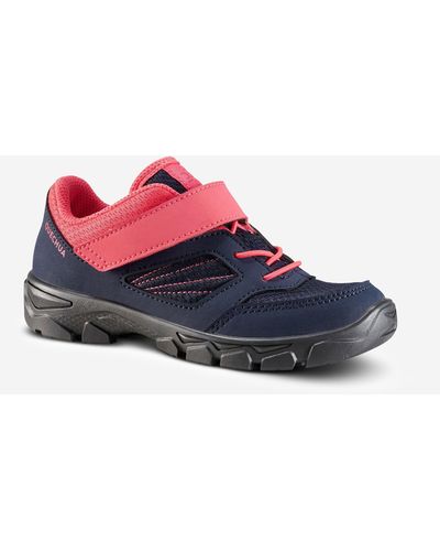 Quechua Decathlon Hiking Shoes With Rip-tab Mh100 From Jr Size 7 To Adult Size 2 - Blue