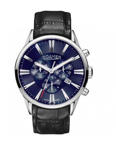 Roamer Superior Chrono Stainless Steel Luxury Quartz Watch - 508837 41 45 05 - Blue