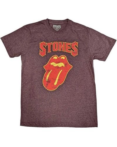 The Rolling Stones Gothic Text T-shirt - Red