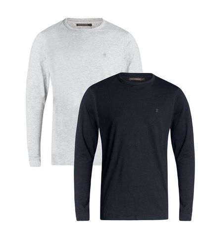 French Connection 2 Pack Long Sleeve T-shirts - Blue