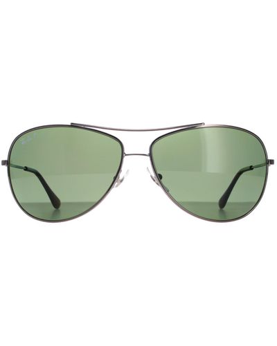 Ray-Ban Aviator Gunmetal Polarized Green 3293 Sunglasses