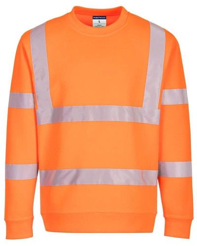 Portwest Eco Friendly Hi-vis Safety Sweatshirt - Orange