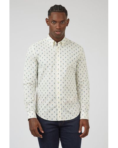 Ben Sherman Spot Print Shirt - White