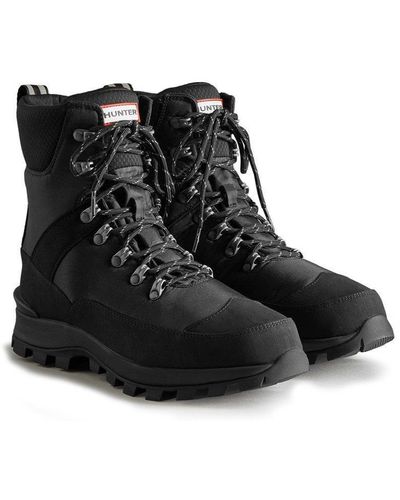 HUNTER 'commando Boot' Boots - Black