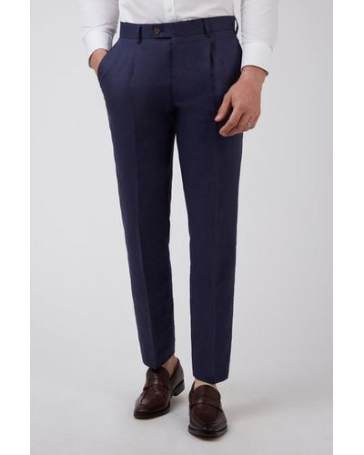 Jeff Banks Linen Suit Trouser - Blue