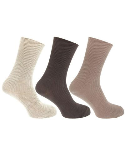 Universal Textiles Casual Non Elastic Bamboo Viscose Socks (pack Of 3) - White