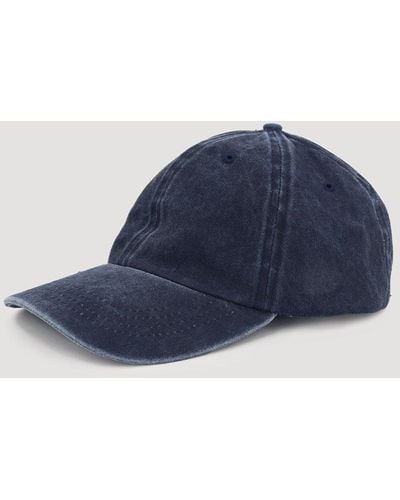 Larsson & Co Navy Washed Cotton Twill Baseball Cap - Blue