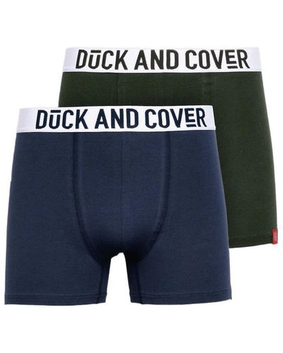 Duck and Cover Galton Boxer Shorts Pack Of 2 - Blue