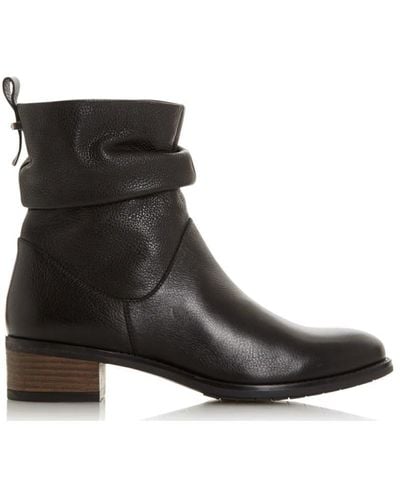 Dune 'pagerss 2' Leather Ankle Boots - Black